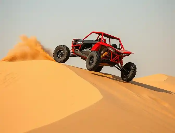 Riders enjoying the desert tour